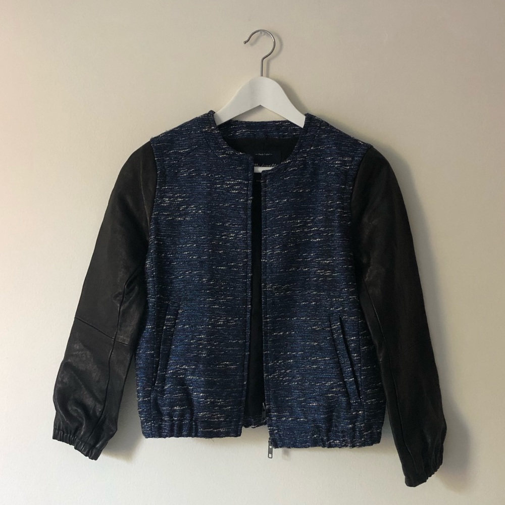 Madewell Leather Mixed Jacket